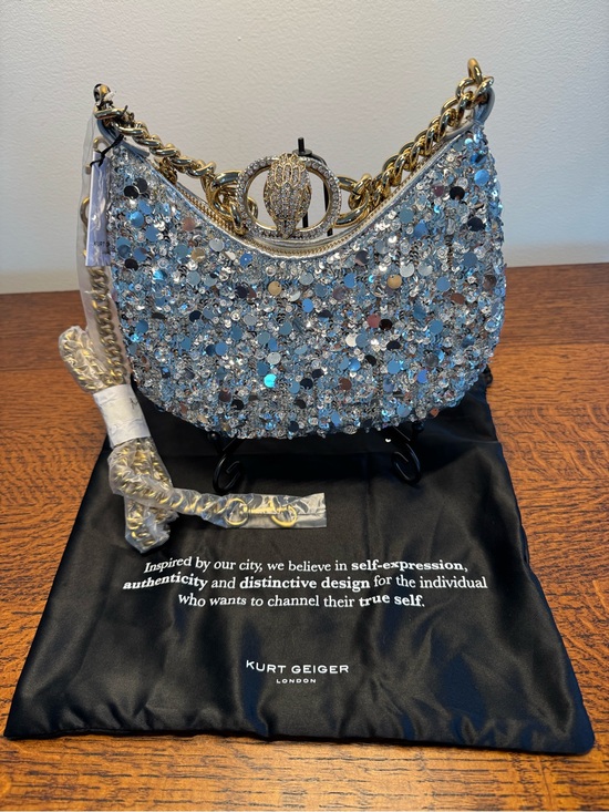 Kurt Geiger Handbags - NWT Kurt Geiger Small Chelsea Sequin Chain Shoulder Bag